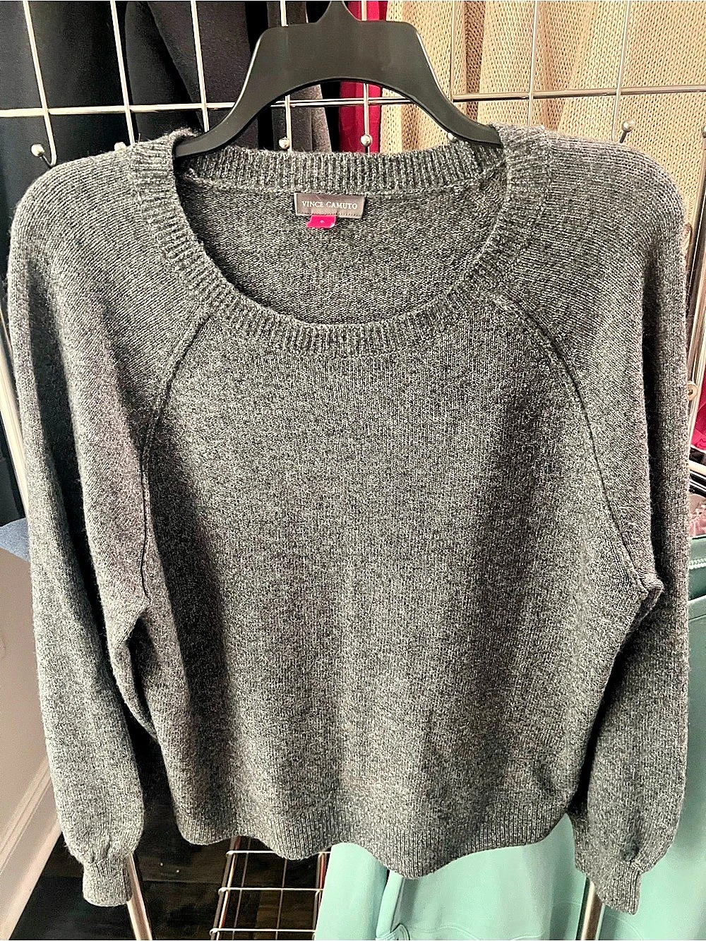 Vince Camuto Gray Crew Neck Sweater